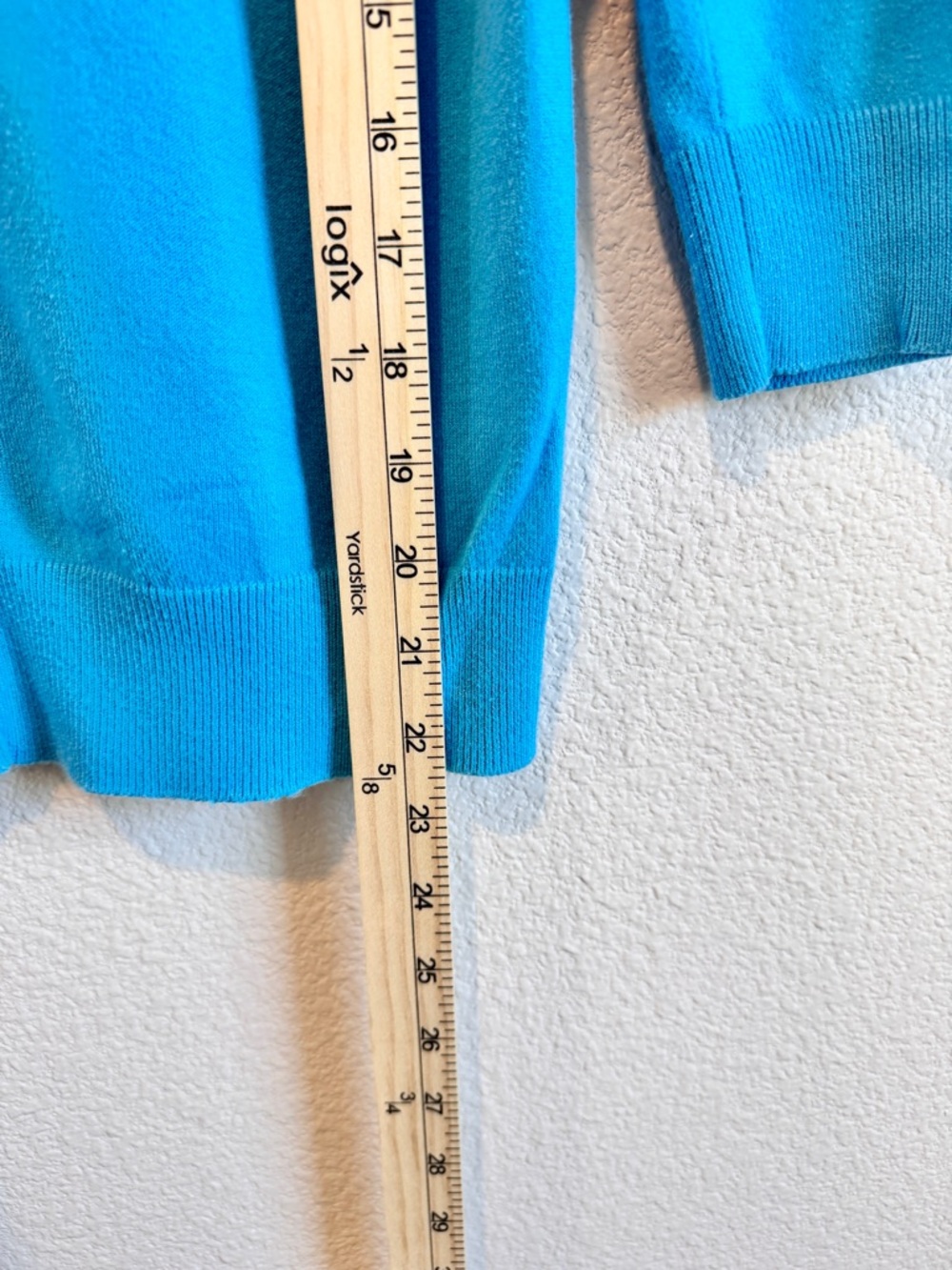 Talbots Pima Cotton Cardigan Coastal Minimalist Preppy Blue Petite M Soft B95 - Picture 7 of 9